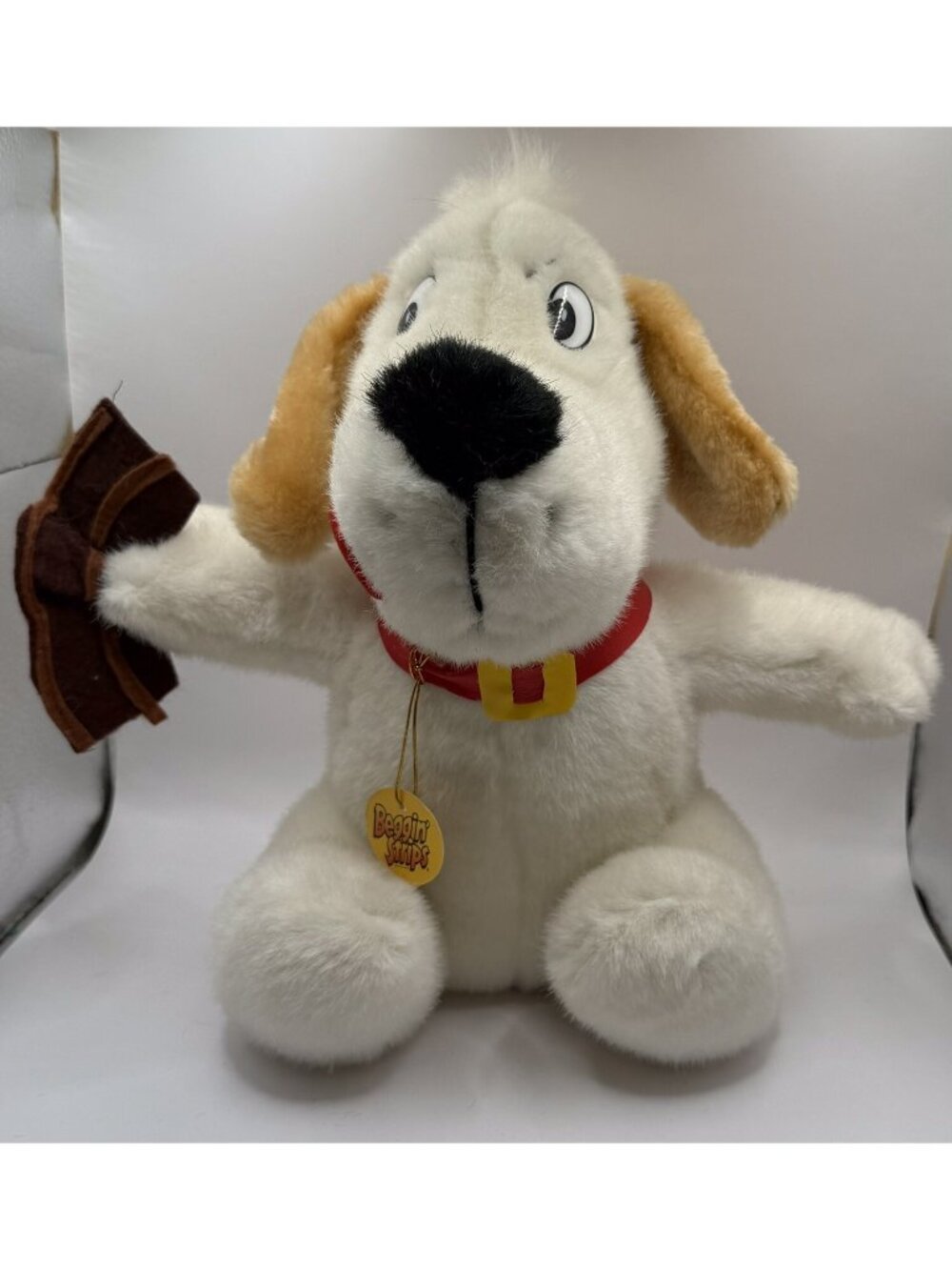 Vintage Beggin Strips Dog Bacon 1998 Advertising Mascot plush w/ Tag